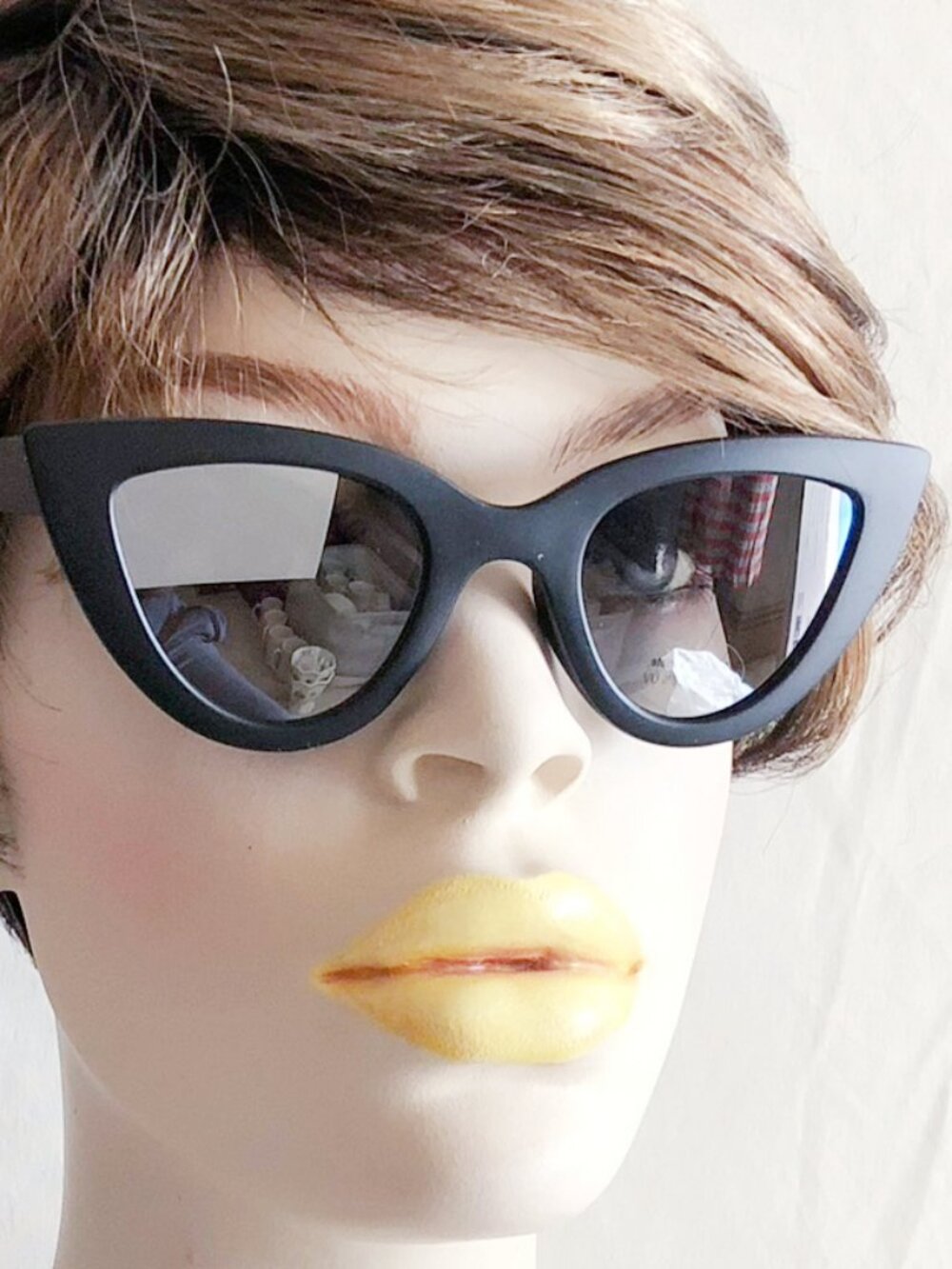 Matte Black Cat Eye Fashion Sunglasses